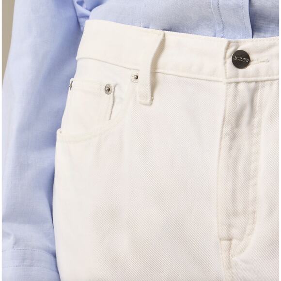 J.Crew Mid Rise Straight Jean 1984 Rigid White Denim Womens Relaxed US 26 NWT - Picture 3 of 14